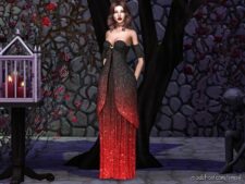 Sims 4 Female Clothes Mod: Genius Empress Dress (Image #2)