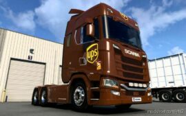 ETS2 Scania Mod: Skin Scania S 2016 UPS 1.44 (Image #2)