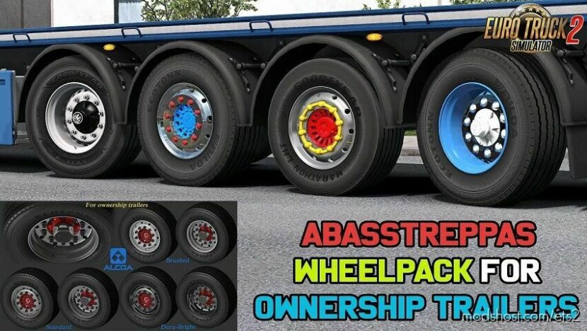 ETS2 Wheels Part Mod: Wheel pack For Trailers 1.44 (Featured)