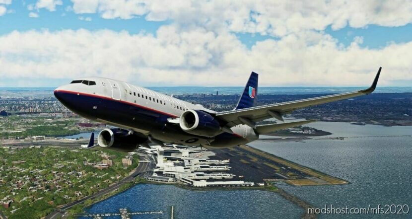 MSFS 2020 8K Livery Mod: United “Battleship” 8K – Pmdg 737-700 (Featured)