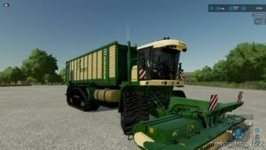 FS22 Krone Mower Mod: BIG Zx550Gd V2.5 With 3D Tracks (Featured)