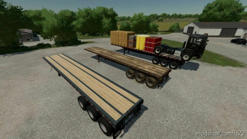 FS22 Mod: Flatbed Trailer IBM JMT19 V1.1 (Featured)