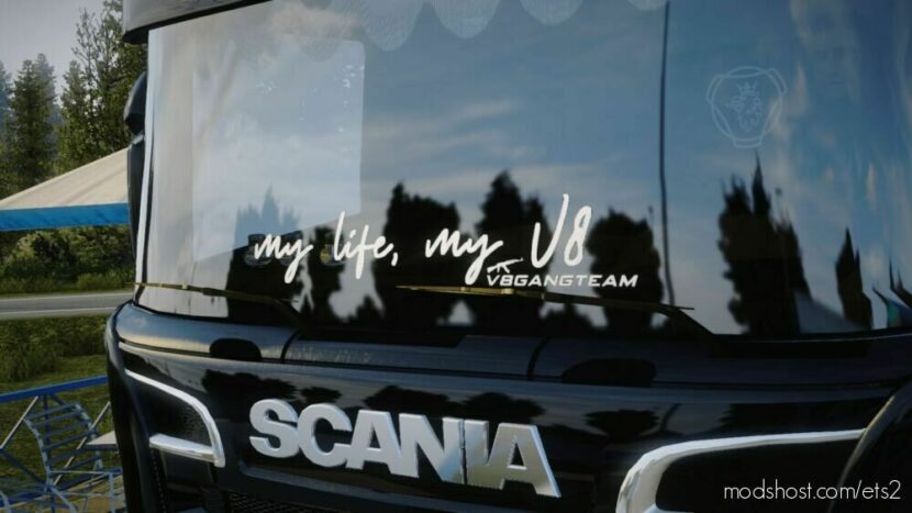 ETS2 Part Mod: MY Life MY V8 #V8Gangteam Sticker | 1.44 (Featured)