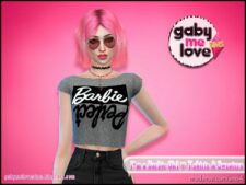 Sims 4 Female Clothes Mod: I'm a Barbie Girl ♥ T-Shirts & Sweaters (Image #4)