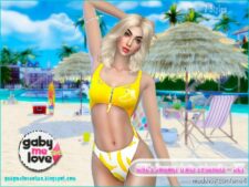 Sims 4 Female Clothes Mod: GML's Summer fruits swimsuits ~ SET (Image #2)