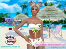 Sims 4 Female Clothes Mod: GML's Summer fruits swimsuits ~ SET (Image #3)