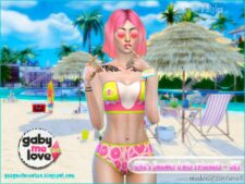 Sims 4 Female Clothes Mod: GML's Summer fruits swimsuits ~ SET (Image #7)