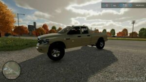 FS22 Dodge Car Mod: 2007 Dodge RAM (Lowered A BIT) (Featured)