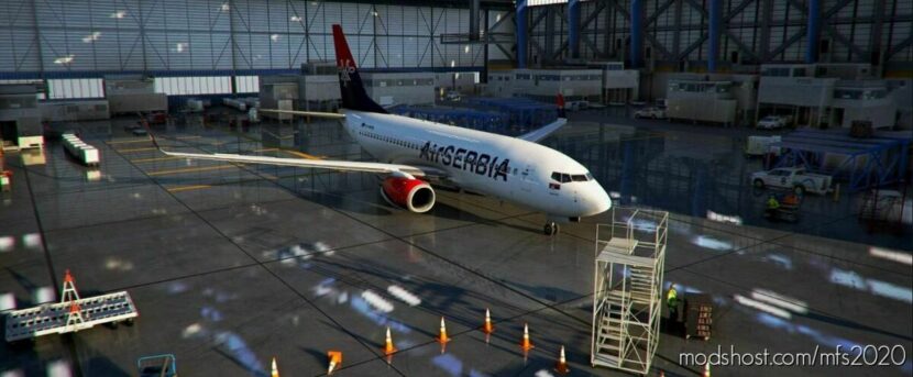 MSFS 2020 737-700 Livery Mod: Pmdg 737-700 Airserbia (Yu-Bata) (Featured)