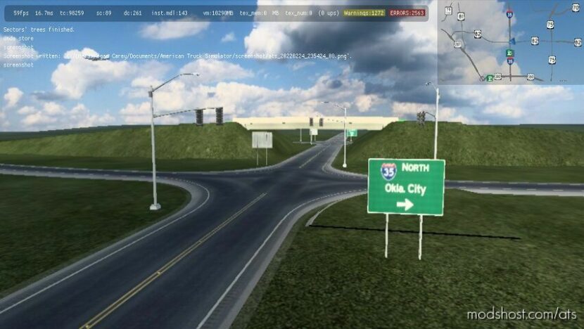 ATS Map Mod: Texoma V2.5 1.44 (Featured)