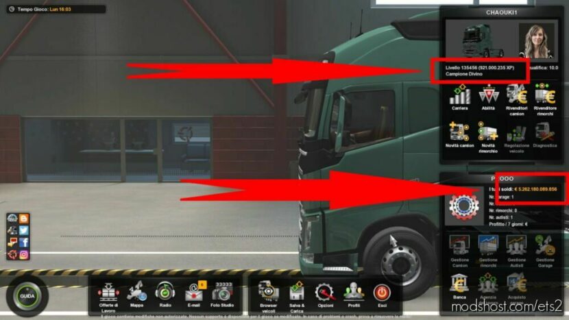 ETS2 Mod: Infinite Money And XP 1.44 (Featured)