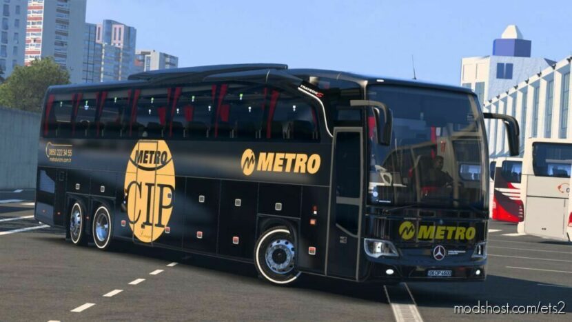 ETS2 Mercedes-Benz Mod: Travego SHD 17 Metro CIP Skin (Featured)