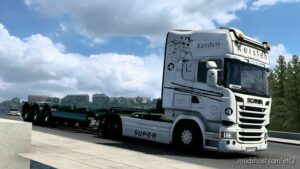 ETS2 RJL Mod: Scania RJL Kersten Transporte Skin White Edition (Image #2)