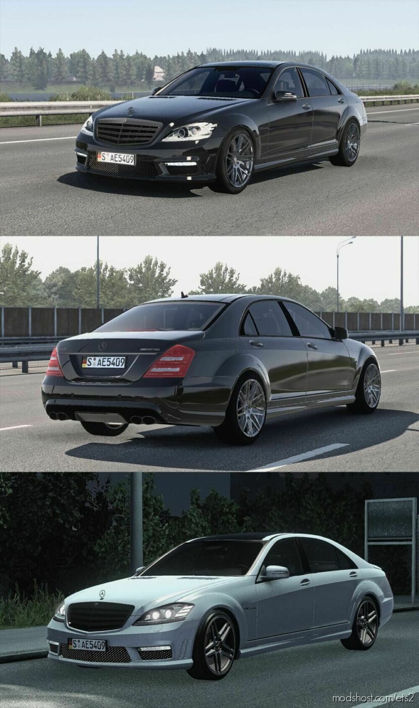 ETS2 Standalone Car Mod: Mercedes-Benz W221 2012 S65 AMG V3.1 1.44 (Featured)