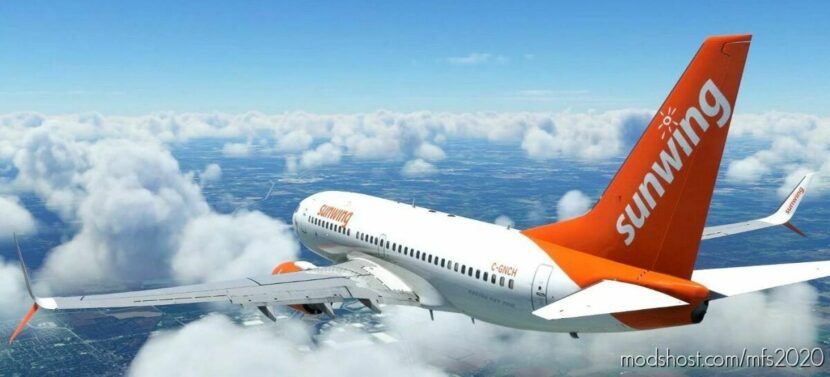 MSFS 2020 737-700 Livery Mod: Pmdg 737-700 – Sunwing Airlines Fictional (Featured)