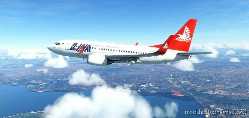 MSFS 2020 737-700 Livery Mod: Pmdg 737-700 – LAM Mozambique Fictional (Featured)