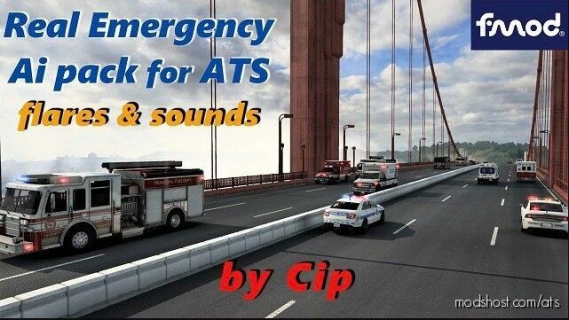 ATS Mod: Real Emergency AI Pack 1.44 By CIP (Featured)