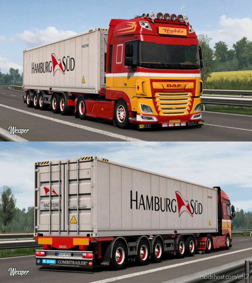 ETS2 DAF Mod: XF Euro 6 Hendrikx Transport Skin Pack By Wexsper (Update) (Featured)