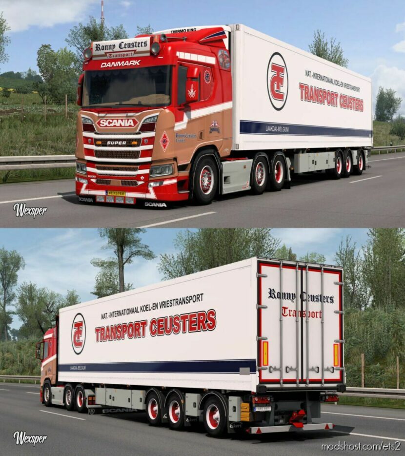 ETS2 Scania Mod: R & S Ronny Ceusters Skin Pack By Wexsper (Update) (Featured)