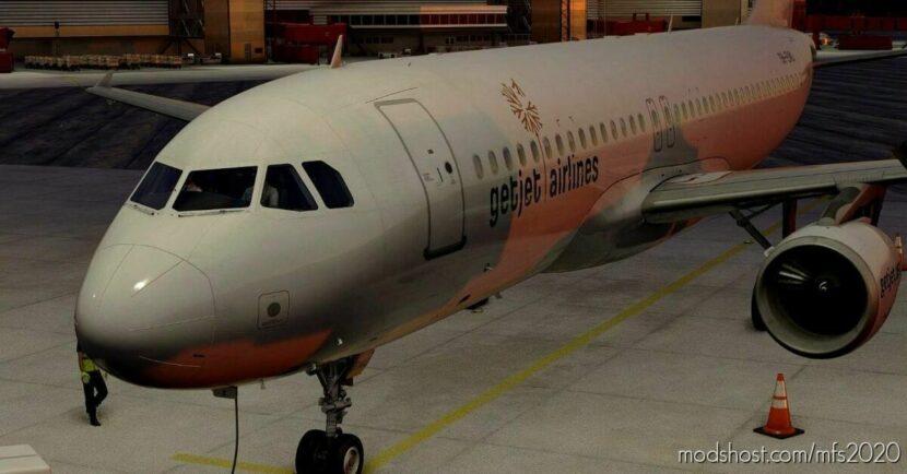 MSFS 2020 A320 Livery Mod: Getjet Airlines 9H-Emu Fenix A320 8K (Featured)