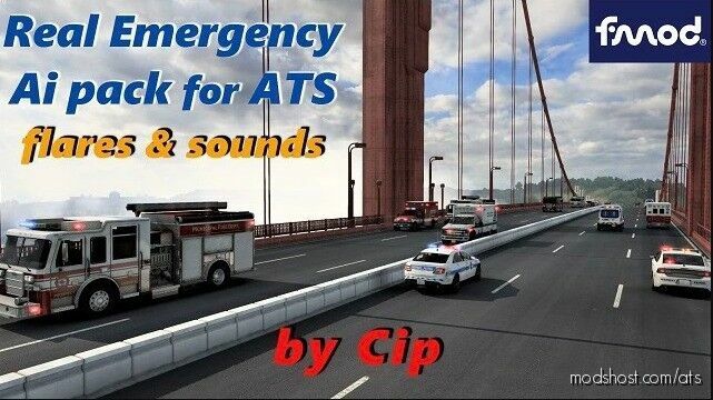 ATS Mod: Real Emergency AI Pack 1.44 V1.1 By CIP (Featured)