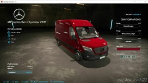 FS22 Mercedes-Benz Vehicle Mod: Mercedes Benz Sprinter 2021 (Image #4)