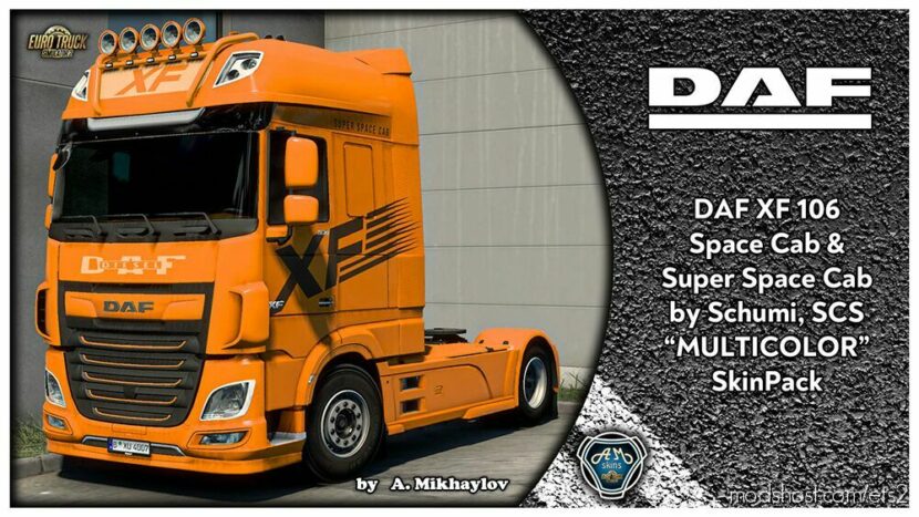 ETS2 DAF Mod: XF106 Multicolor Skinpack (Featured)