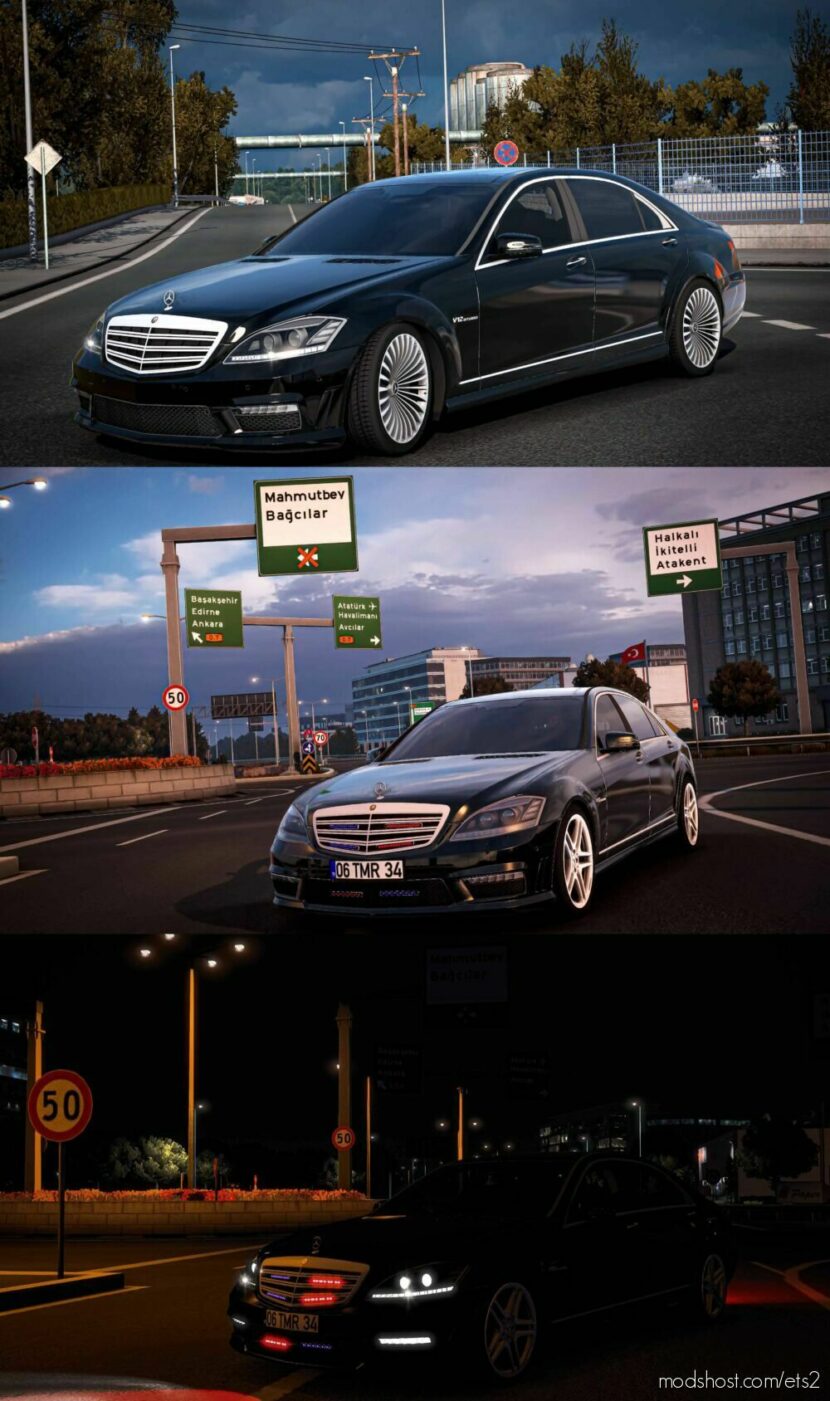 ETS2 Mercedes-Benz Car Mod: Mercedes S-Class W221 (Featured)