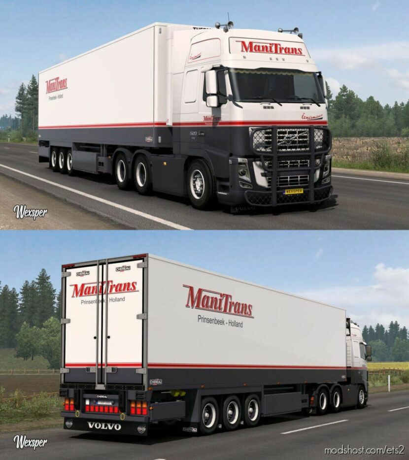 ETS2 Volvo Mod: FH16 2009 Manitrans Skin Pack By Wexsper (Update) (Featured)