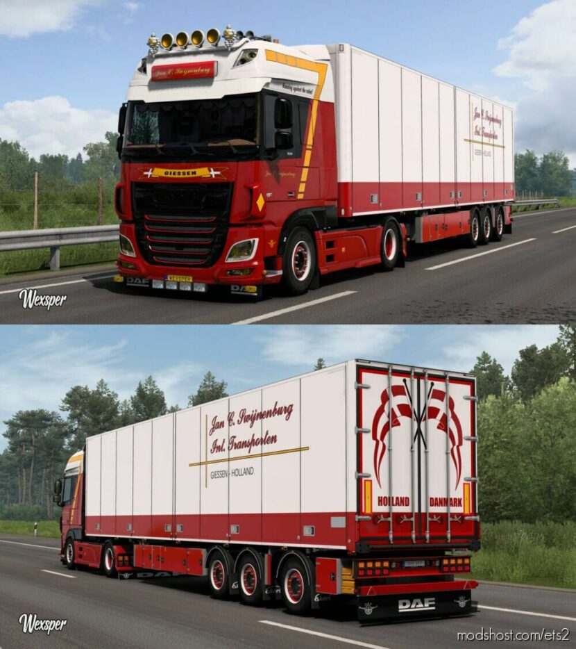 ETS2 DAF Mod: XF Euro 6 JAN C. Swijnenburg Skin Pack By Wexsper (Update) (Featured)