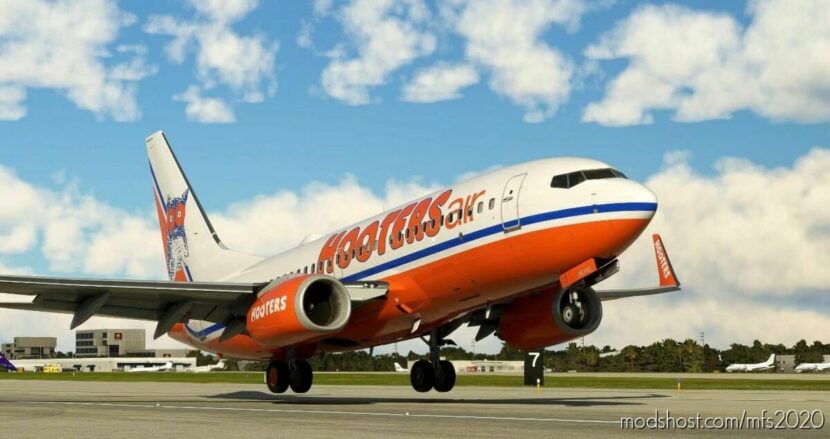 MSFS 2020 8K Livery Mod: Hooters AIR 8K – Pmdg 737-700 (Featured)