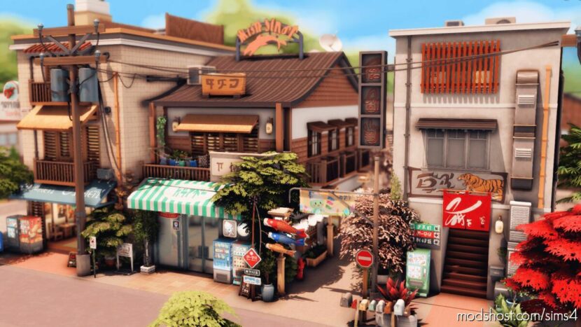 Sims 4 House Mod: Tokyo BAR And Karaoke – NO CC (Featured)