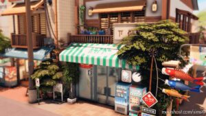 Sims 4 House Mod: Tokyo BAR And Karaoke – NO CC (Image #9)