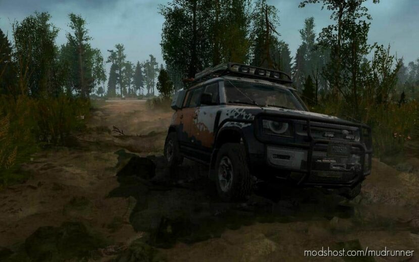 MudRunner Car Mod: Landrover Defender 110 V14/06/2022 (Featured)