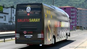 ETS2 Mercedes-Benz Skin Mod: MB Travego SE 15 SHD Galatasaray Ski̇n (Image #3)