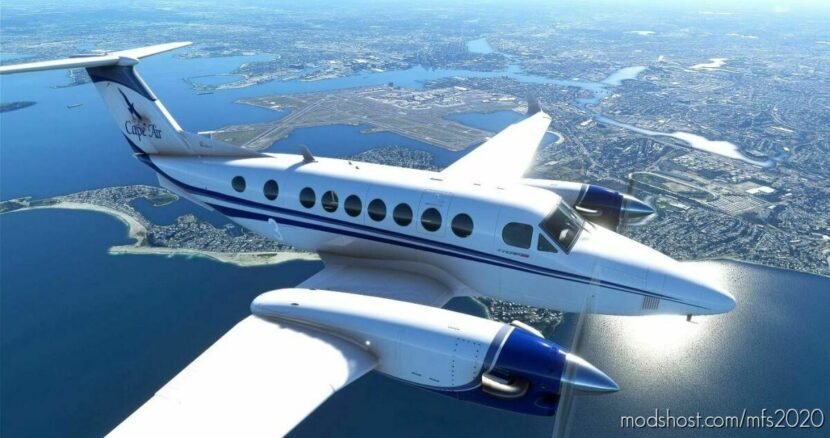 MSFS 2020 Fictional Livery Mod: King AIR Cape AIR (Fictional) (Featured)