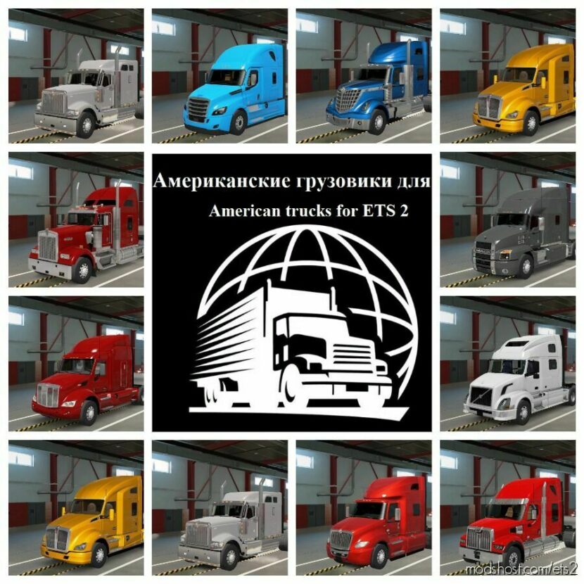 ETS2 Skin Mod: American Truck Pack 1.44 RB Final (Featured)