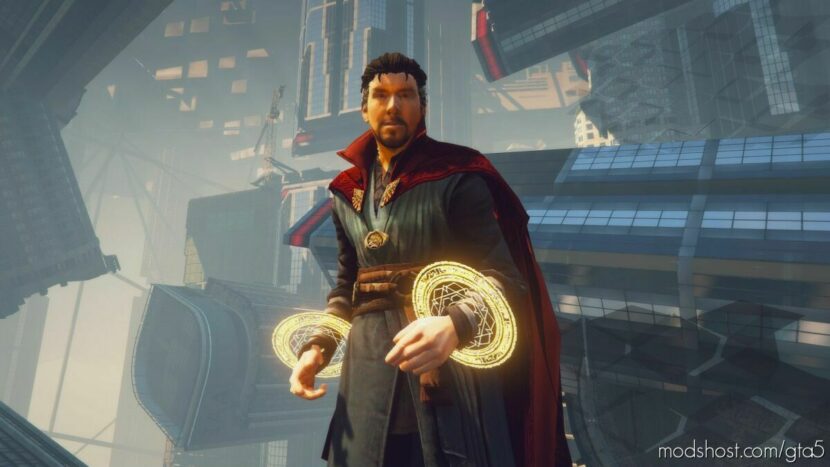 GTA 5 Player Mod: Doctor Strange Marvel’s DR. Strange Addon PED (Featured)