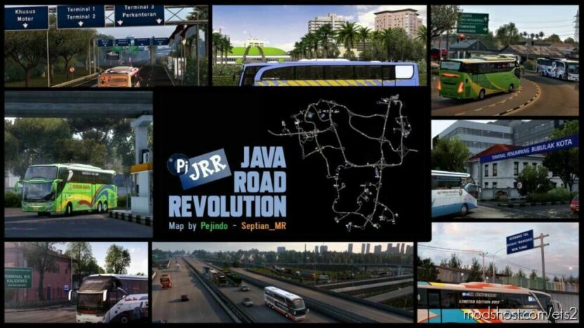 ETS2 Map Mod: Java Road Revolution V0.42 1.44 (Featured)