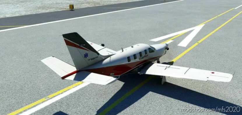 MSFS 2020 Livery Mod: TBM930 AIR Ambulance (Featured)