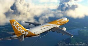 MSFS 2020 A320 Livery Mod: Fenix A320 Scoot 9V-Tre (Featured)