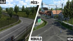 ETS2 Map Mod: PÉCS REBUILD PROMODS ADDON 1.44 (Featured)