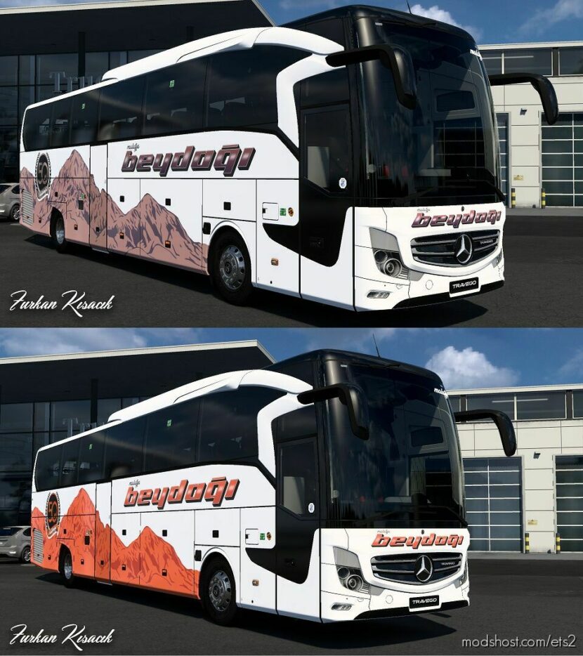 ETS2 Mercedes-Benz Skin Mod: NEW Travego 16 SHD - Beydağı 50. YıL (Featured)