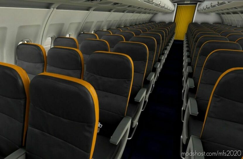 MSFS 2020 Ryanair Livery Mod: Fenix A320 Ryanair With Cabin Interior (Featured)