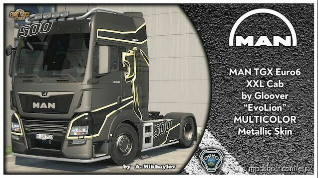 ETS2 Mod: MAN MULTICOLOR METALLIC SKIN V1.0 (Featured)