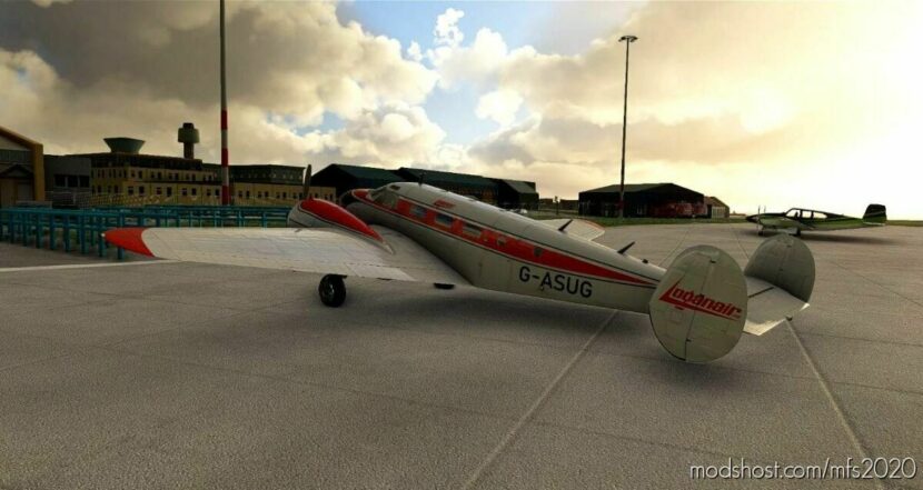 MSFS 2020 Livery Mod: Beech 18 Loganair G-Asug (Early) (Featured)