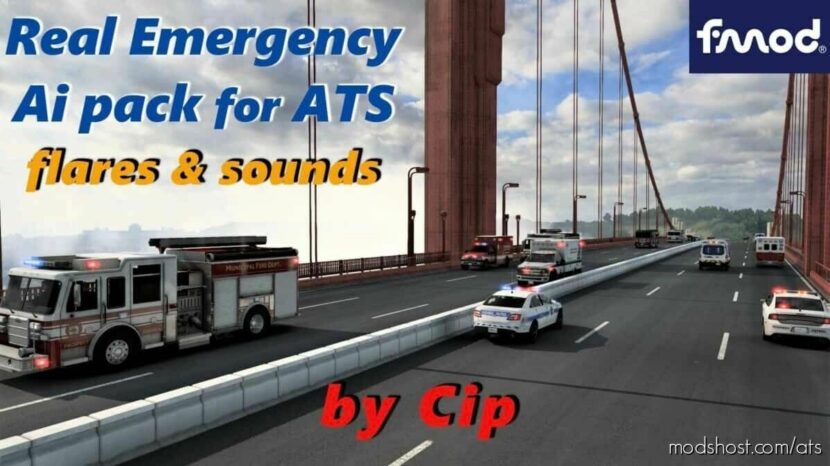 ATS Mod: Real Emergency AI Pack 1.44 V1.2 By CIP (Featured)