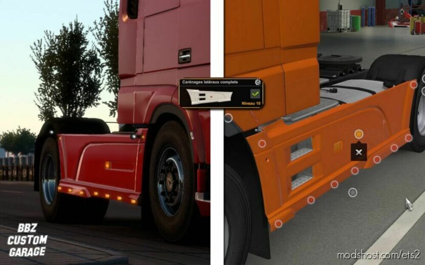 ETS2 Sideskirts Part Mod: Slots For DAF Euro 6 Original Sideskirts (Featured)