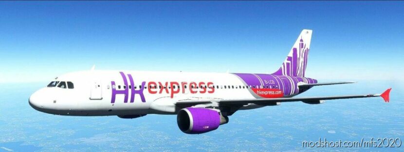 MSFS 2020 A320 Livery Mod: Hong Kong Express A320 B-Lcb (Featured)