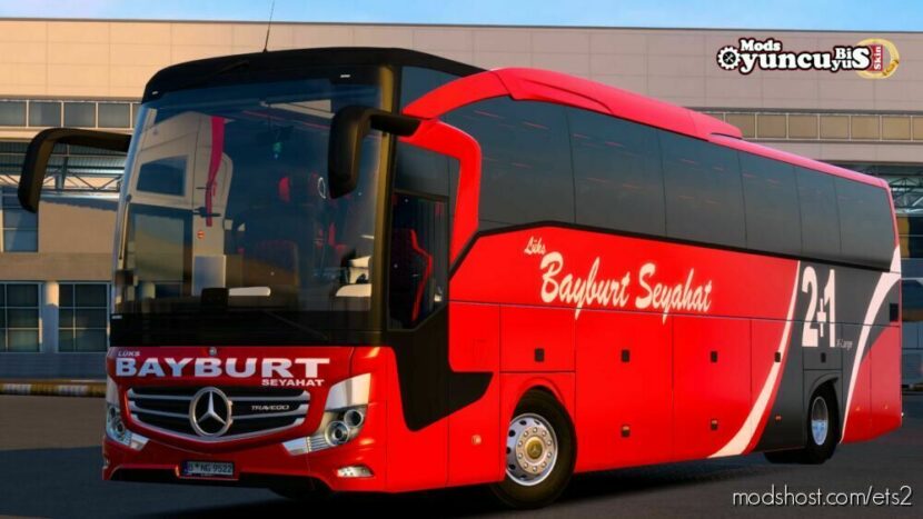 ETS2 Mercedes-Benz Mod: Travego 16 Lüxbayburt Seyahat Redline Skin pack (Featured)